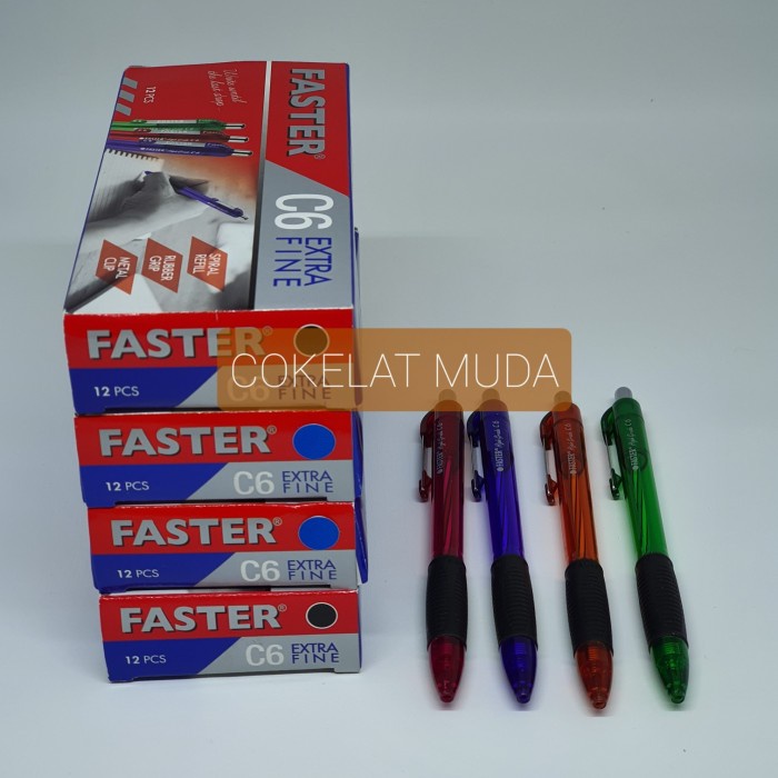 

Hot Sale Pen / Pulpen Faster C6 Extra Fine Cetek (Lusin) Terbatas