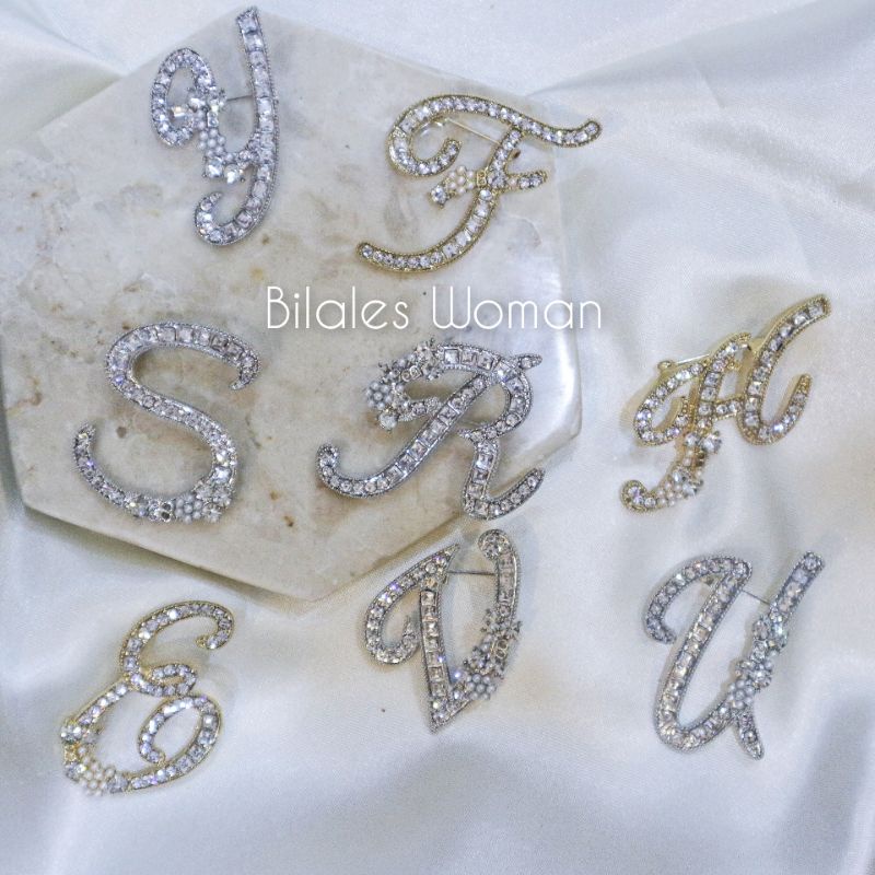 Bros Inisial Nama Alfabet ala Buttonscarves Non ori