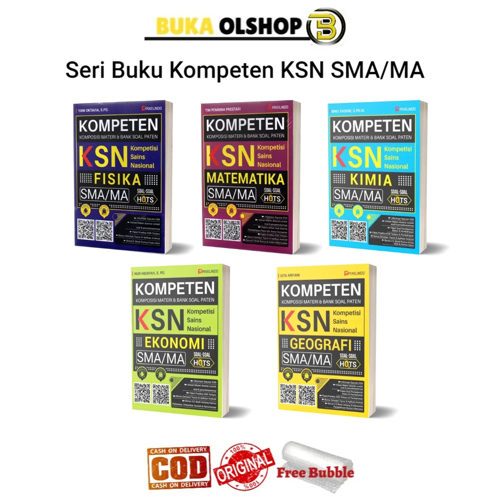 Kompeten Ksn Fisika Matematika Kimia Ekonomi Geografi Buku KSN Sma/Ma