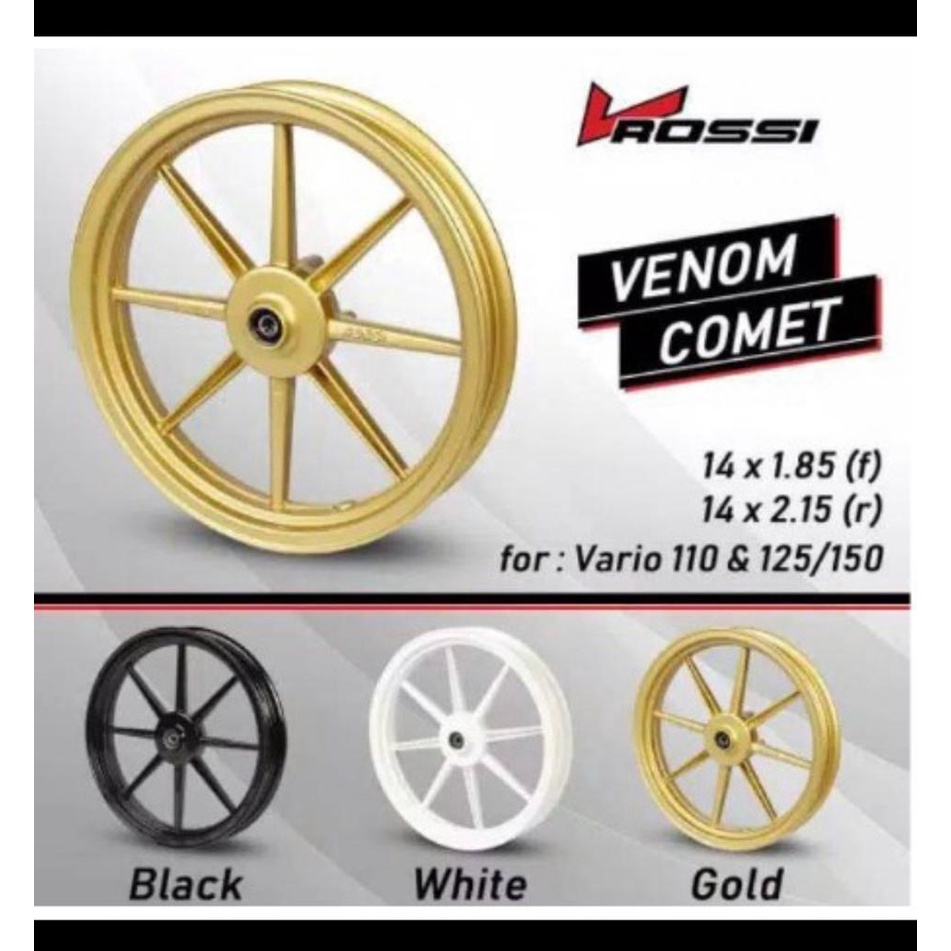 Velg ROSSI Comet p8 Beat Vario 125 Vario 150 Mio Sporty Mio M3 Scoopy Vario 125 150 Rossi P8 ring 14