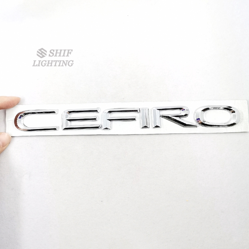 1Pc Stiker Emblem Motif Logo cefiro Bahan ABS Chrome untuk Body Mobil Nissan