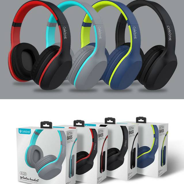 Headphone Wireless Celebrat A18