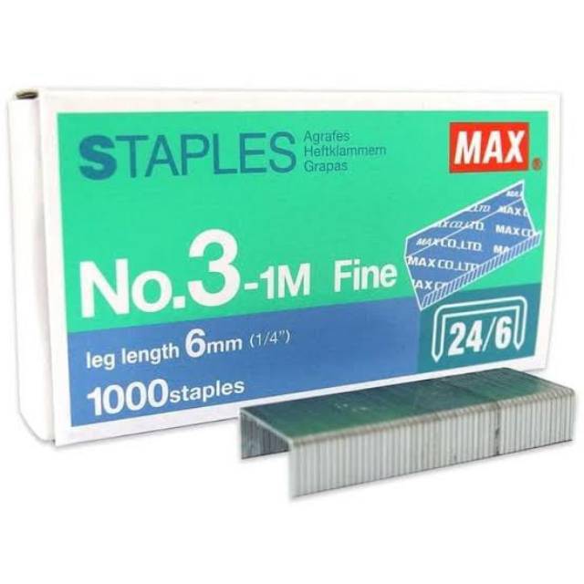 

Staples Max isi No.3-1M UK.24/6 Per Pak