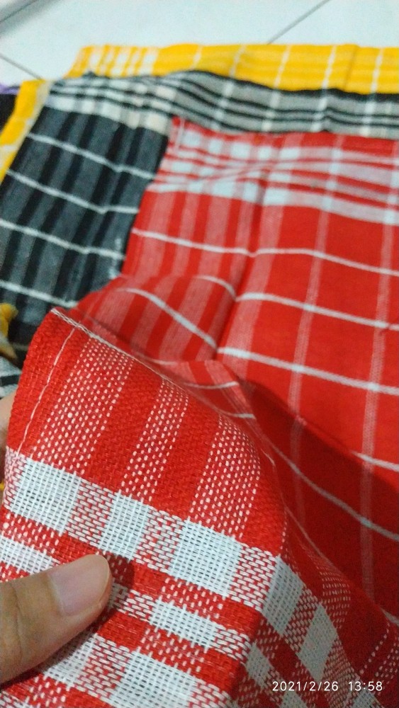 Murah 3pc Lap Piring Kotak / Serbet / Lap Piring Warna Terang