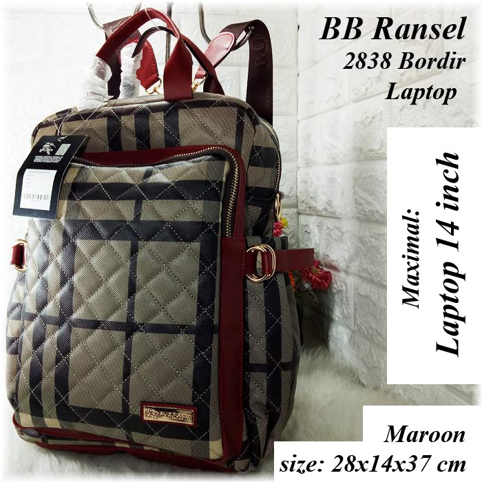 BB Ransel 2838 Laptop (Muat Sampai 15 Inch) Big Size
