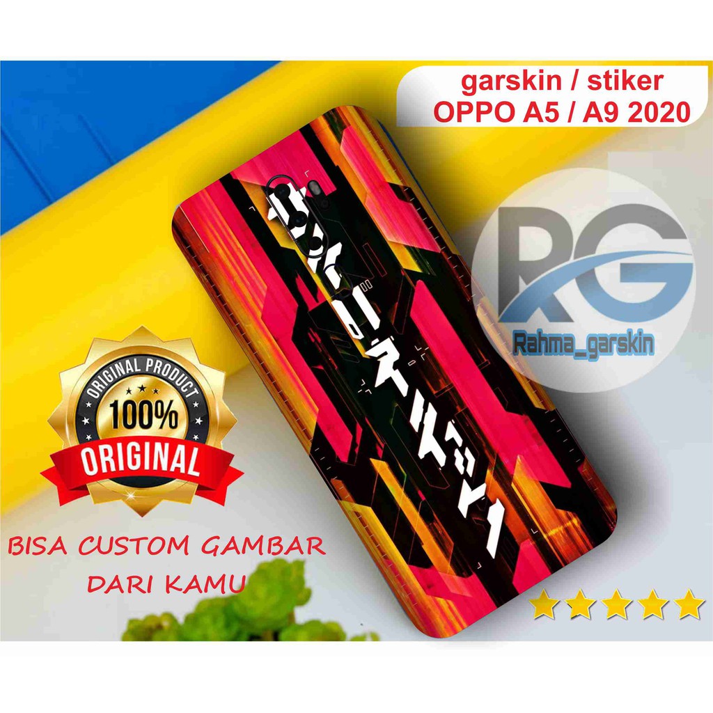 garskin hp oppo A5 / A9 2020 motif font -- free custom motif via chat