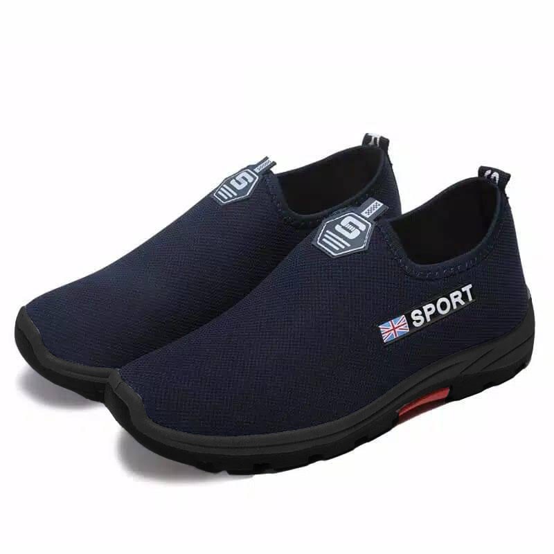 8.8 BIG SALE [cod] Sepatu Pria Slip-On Casual Kasual Selop En-Sport tanpa tali