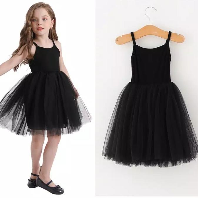 Dress Anak Black Baju Pesta Tanpa Lengan
