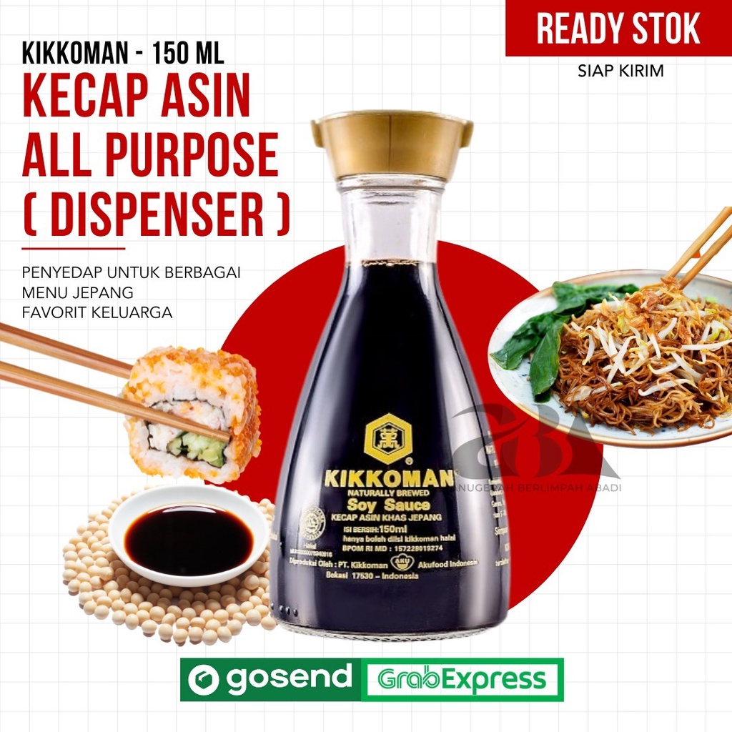 

(READY) Kikkoman Soy Sauce 150 ml HALAL / Kecap Shashimi / Shasimi / shoyu