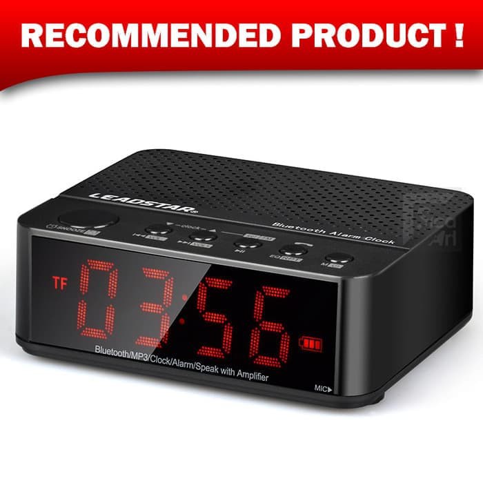 Bluetooth Speaker + Jam Meja Digital + Radio + Alarm
