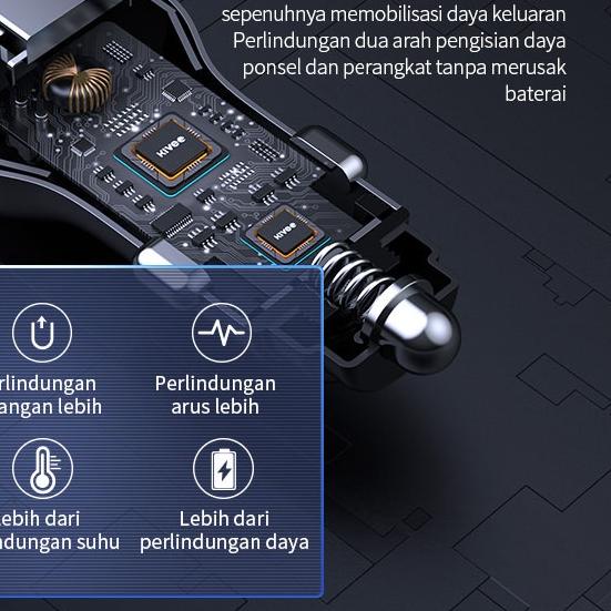 ➨ Car Charger Mobil PD 36W 18W 15W QC 3.0 Fast Charging Dual USB 2 Ports Casan Mobil Motor LED Displ