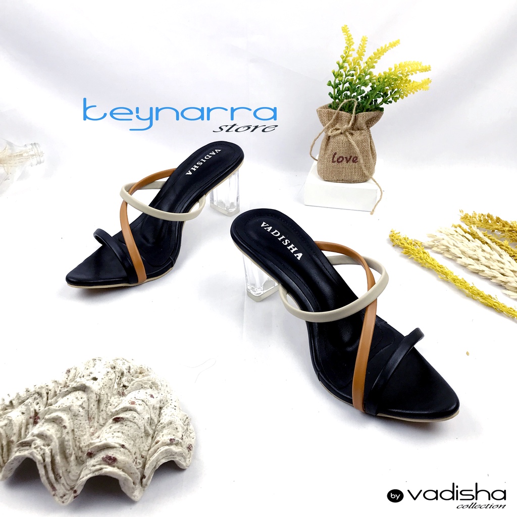Vadisha  BELLA Sendal Wanita, Sendal Heels/ Sendal Hak Kaca 7cm CM-507 By. Keynarra