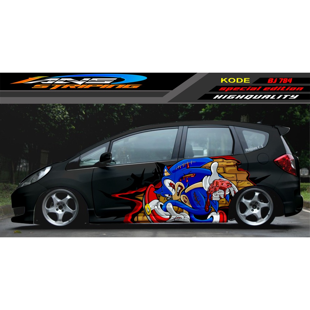 STIKER VARIASI MOBIL JAZZ BRIO AVANZA SIGRA YARIS / STIKER VARIASI MOBIL / MODIF STICKER MOBIL