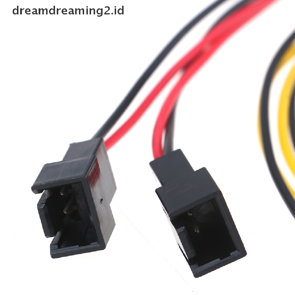 (Hot Style You Like) Kabel Power Adapter 4-pin Molex / Ide Ke 3-pin Untuk Cpu / Chasis / Case Kipas Angin