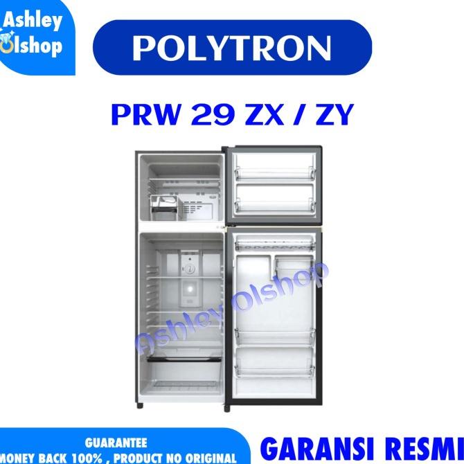 Kulkas Polytron 2 Pintu Prw29Zx / Zy 230L Kulkas Polyton Pintu Kaca