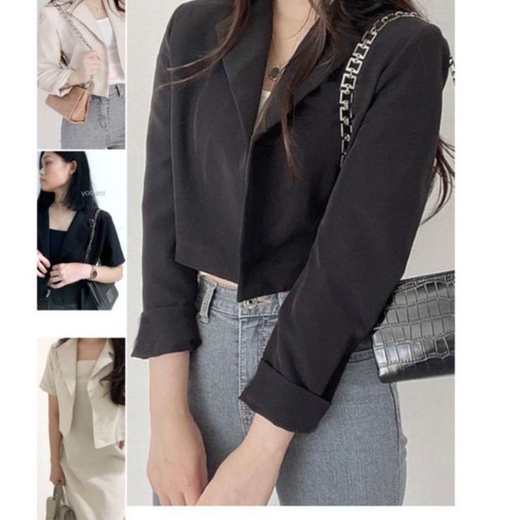 Keluaran Terbaru.. Blazer jas wanita kantor jas formal jumbo ukuran L-XXL