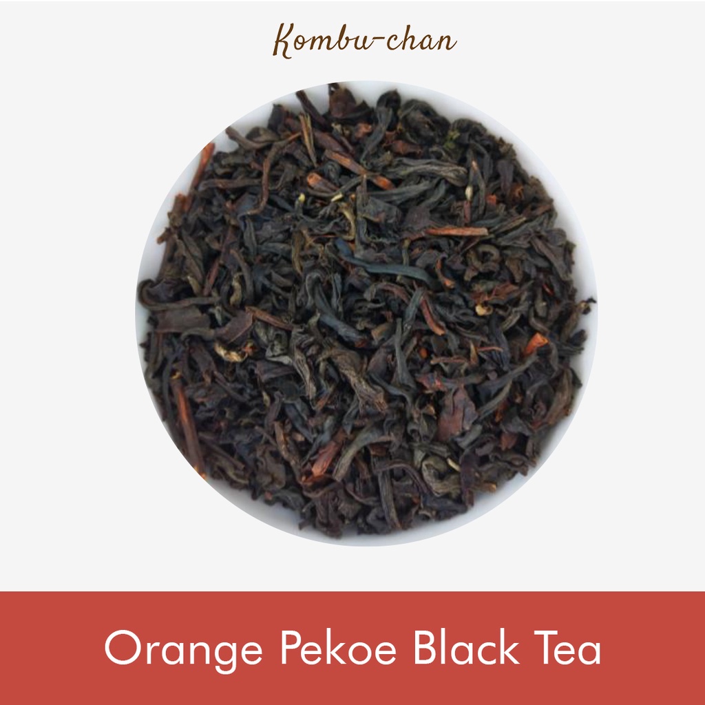 

Orange Pekoe Black Tea Loose Leaf Kemasan Pouch | Kombu-chan Tea Series