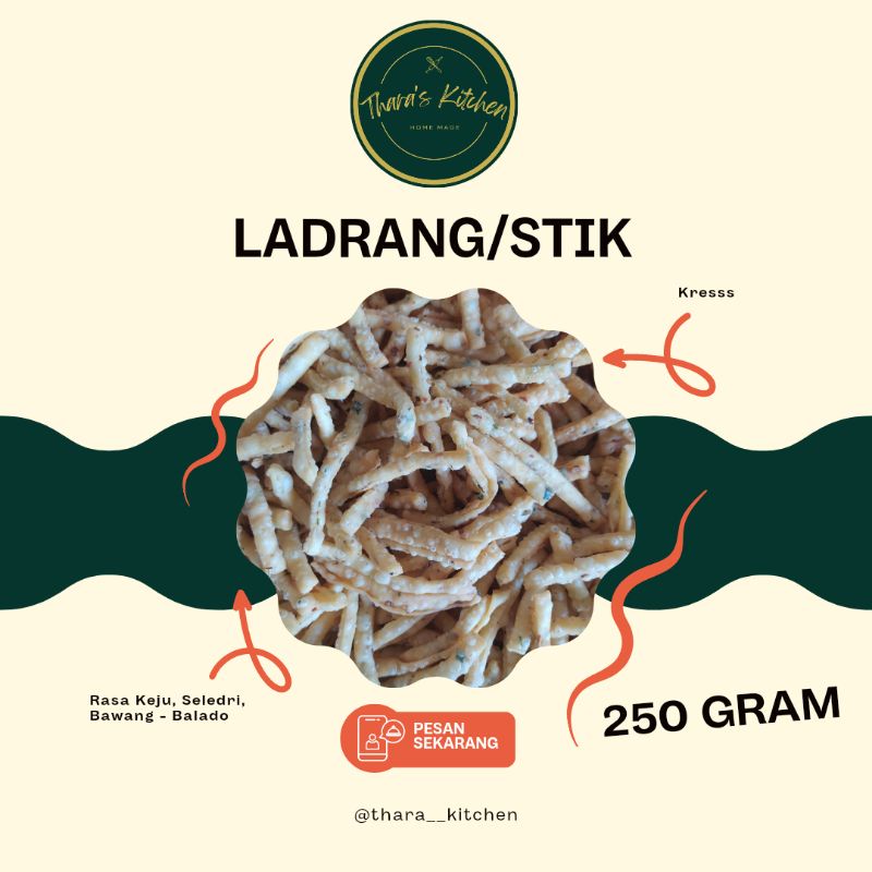 

Ladrang/Stik (Keju, Seledri, Bawang Balado - 250 gr)