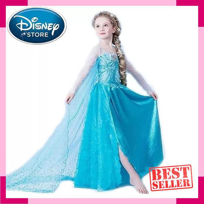 baju anak baju elsa frozen / kostum elsa frozen ulang tahun anak import 331 - 3-4 tahun murah