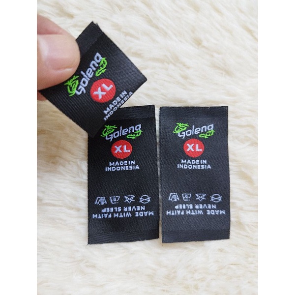 label lipat/label slip/label woven model lipat tekuk segala merek produk kustom