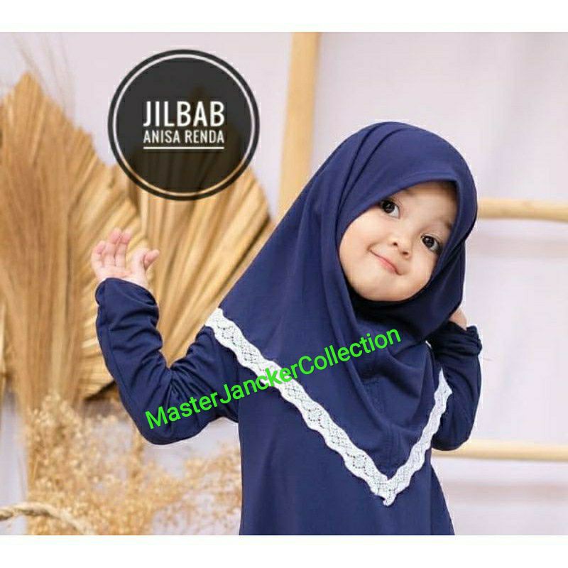 jilbab / anak / bayi / hijab /0-3tahun/ RENDA POLOS