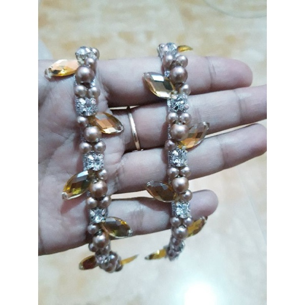 mutiara rangkai / payet rangkai / payet kristal /hiasan gaun,baju dll