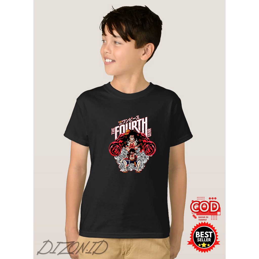 Koas one piece anak / kaos oblong one piece / tshirt anak one piece / kaos anime one piece FOUR