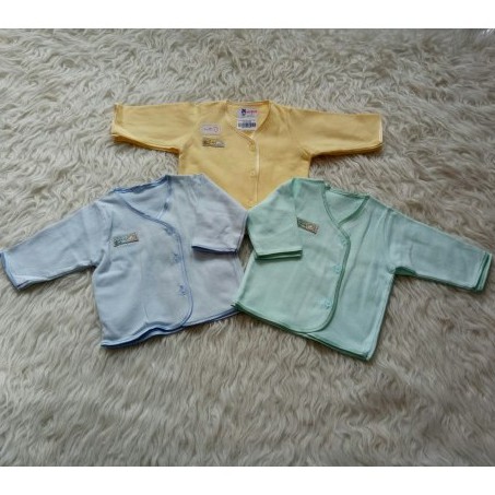 3Pc-Baju baby lengan panjang warna baby mocha  isi3 pcs L 3-6bulan