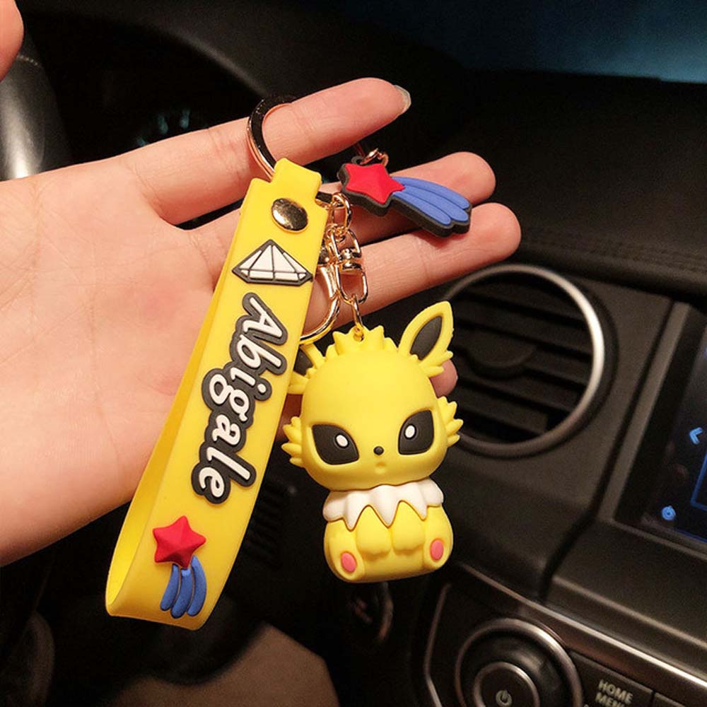 Needway  Pikachu Pokemon Figures Toy Sylveon Bag Pendant Pikachu Doll Keychain Action Figure Keychain 10 styles Espeon Classic Japanese Cartoon Pocket Toy Elf Car Keychain