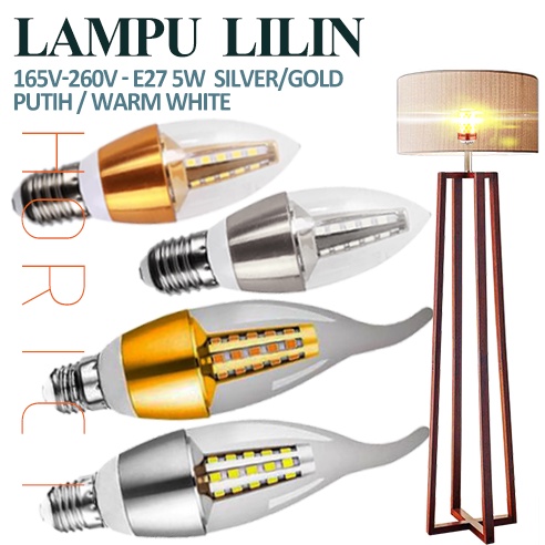 LAMPU LILIN 5W HIAS VARIASI LED CANDLE  600 LUMEN FITTING E27