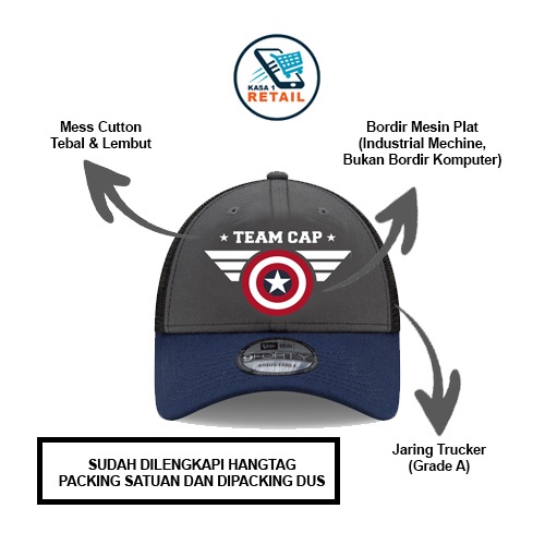 Topi Anak Laki-laki Jaring / Trucker Katun Mesh Bagus usia 5-12 Tahun-1