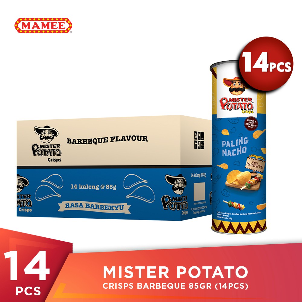 Jual Mister Potato Crisps Barbeque 85gr 14pcs Indonesia Shopee Indonesia