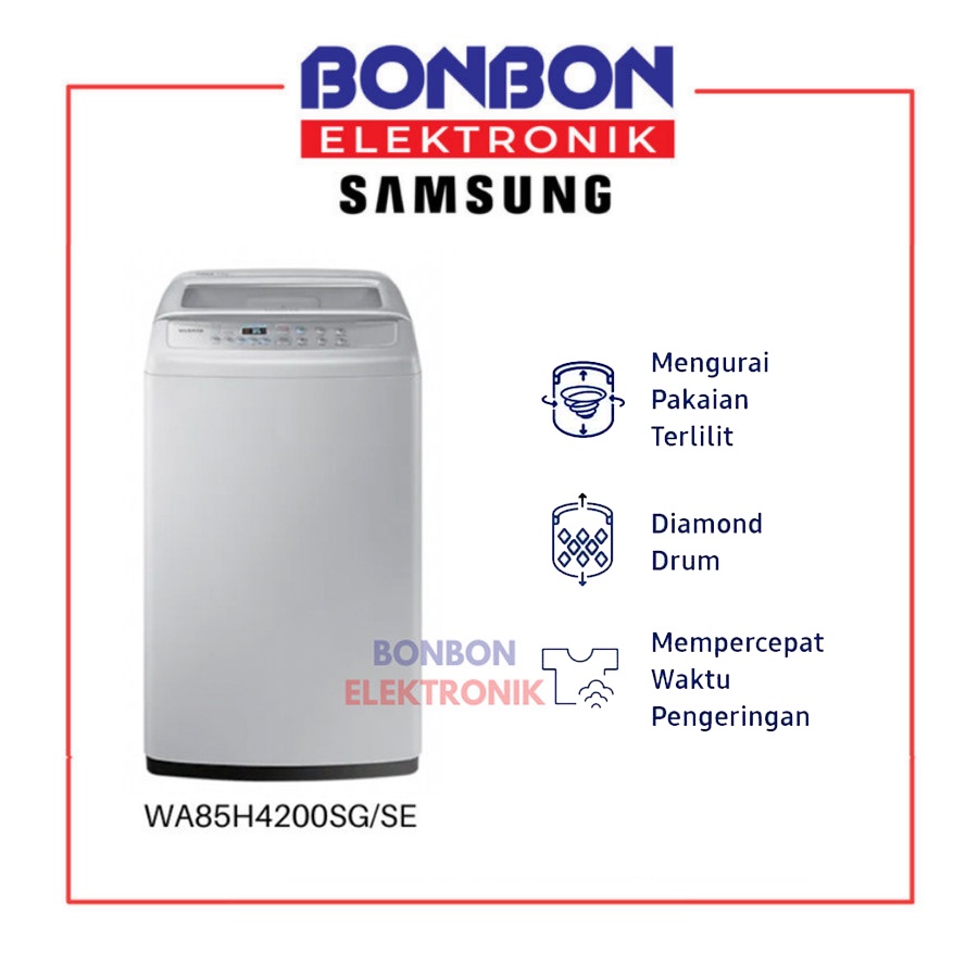 Samsung Mesin Cuci Top Loading 8.5KG WA85H4200SG/SE / WA-85H4200-SG / WA85H4200