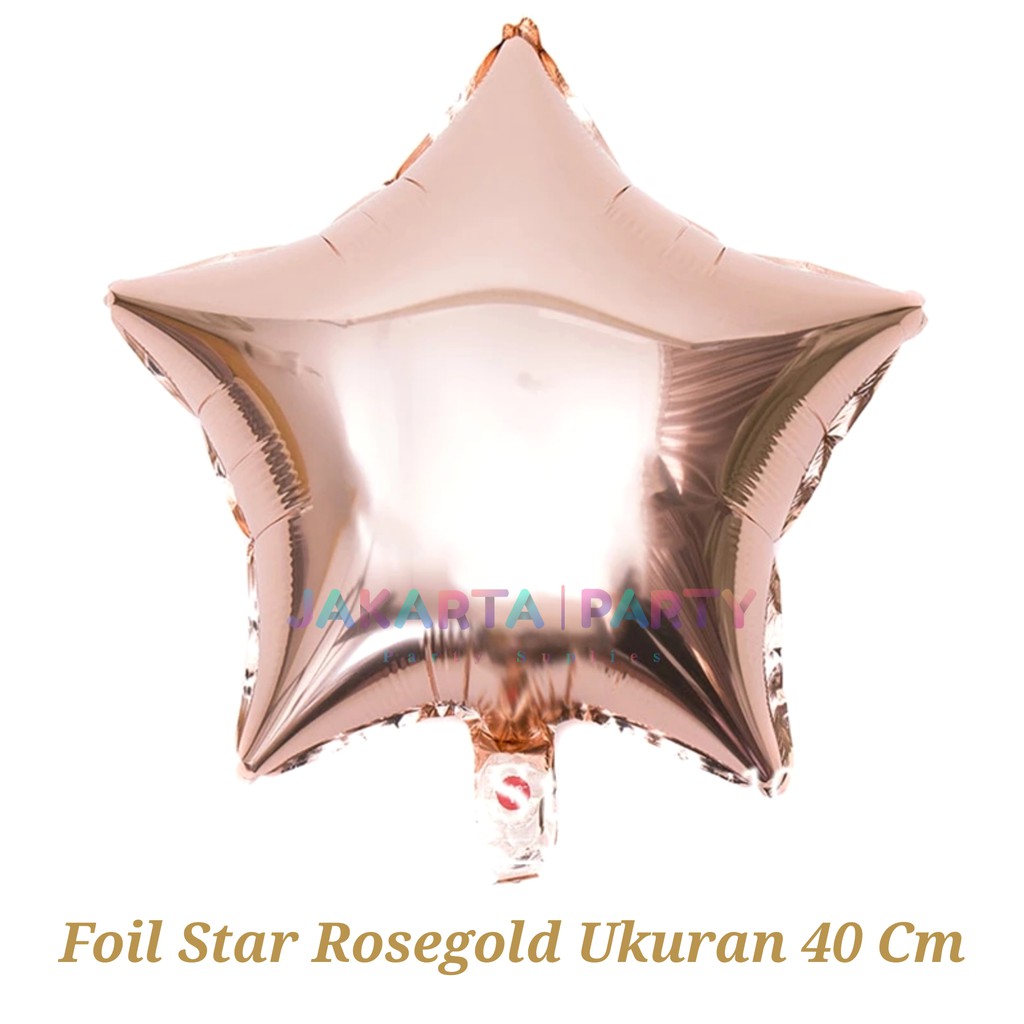 Balon Foil Bintang Rose Gold / Balon Foil Star / Balon Bintang