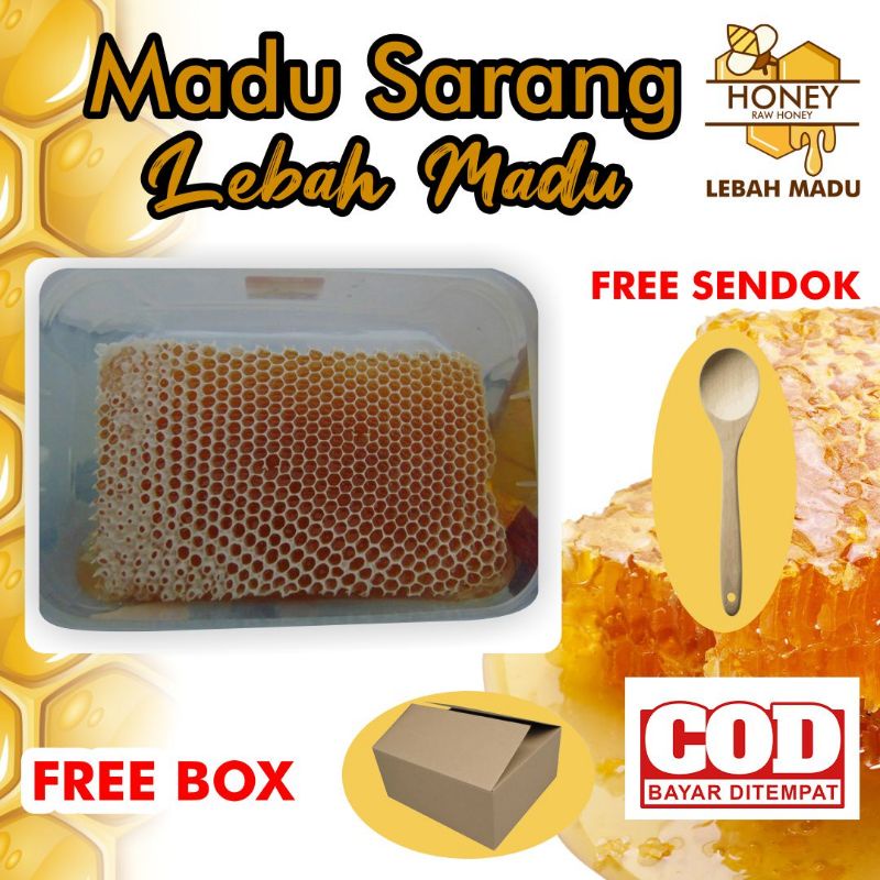 

(COD) PROMO 500GR MADU SARANG MADU MURNI MADU ASLI SARANG MELIFERA