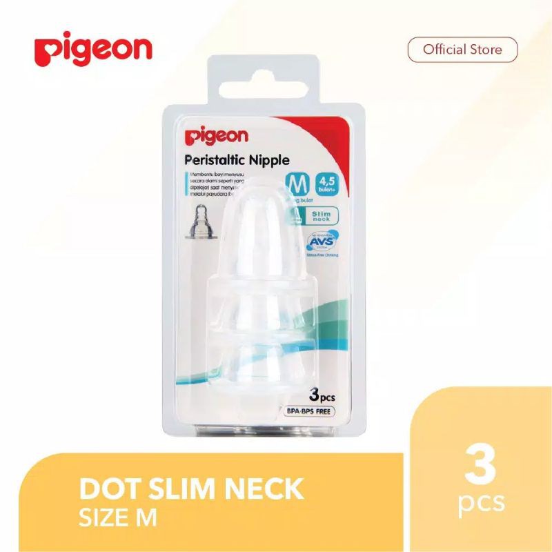 Pigeon Peristaltic Plus Nipple Blister  3pcs M