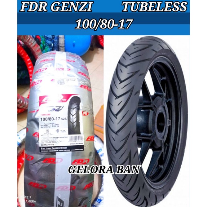 ban montor fdr genzi 100/80-17 ban honda bison viksion megapro jupiter mx ban tubeless ring 17 ban 1
