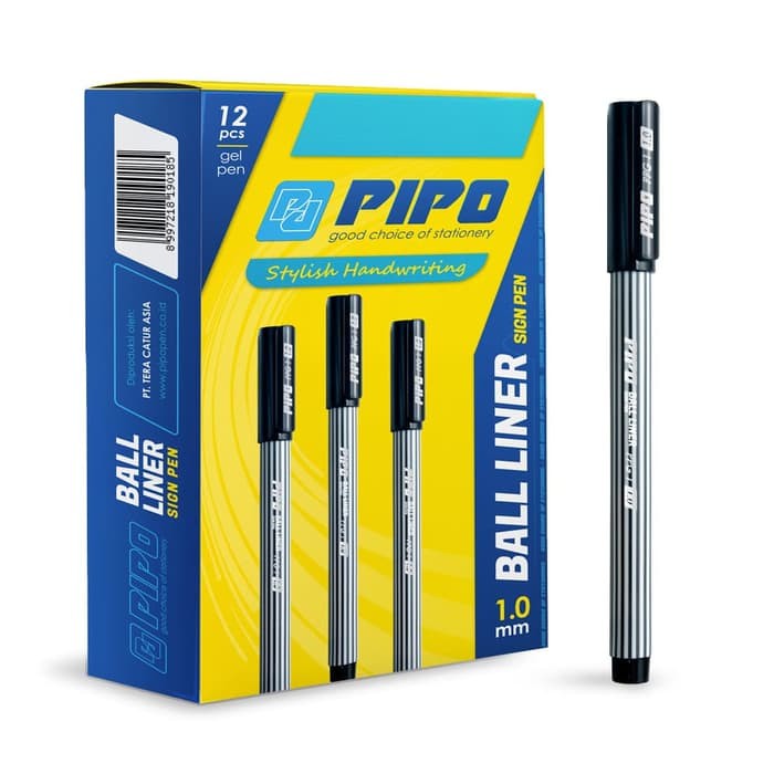 

Ball Liner PPG1 pulpen gel untuk tanda tangan tinta hitam isi 12pcs