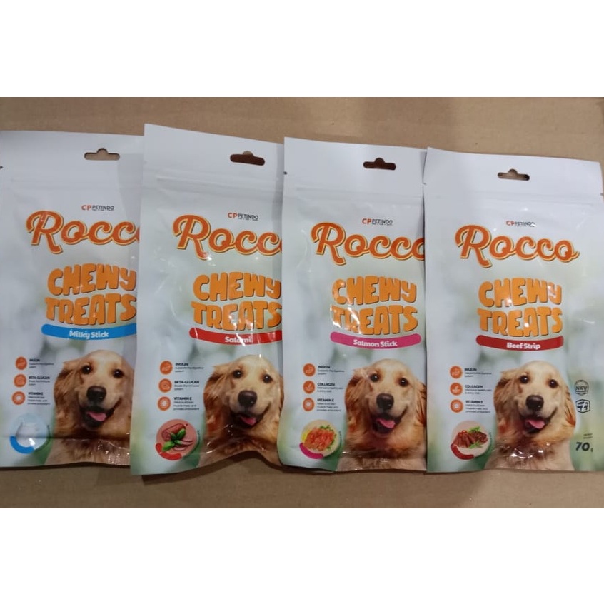 ROCCO CHEWY TREATS ALL VARIAN / DOG FOOD / SNACK ANJING