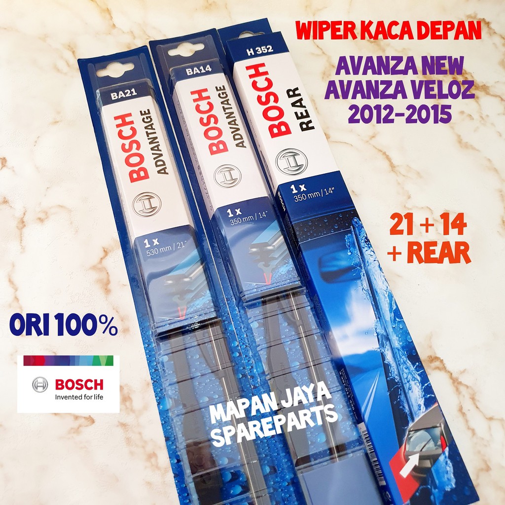 BOSCH WIPER DEPAN &amp; BELAKANG - AVANZA / XENIA (2012-2022)