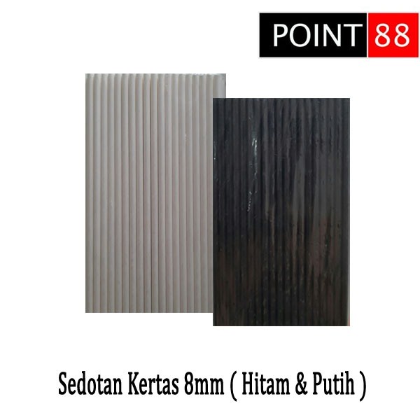 Sedotan Kertas / PAPER STRAW 8mm x 196mm isi 25pcs