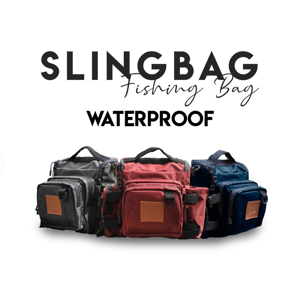 Tas Pancing Tas Joran Casting SLINGBAG fishing Bag Waterproof-0