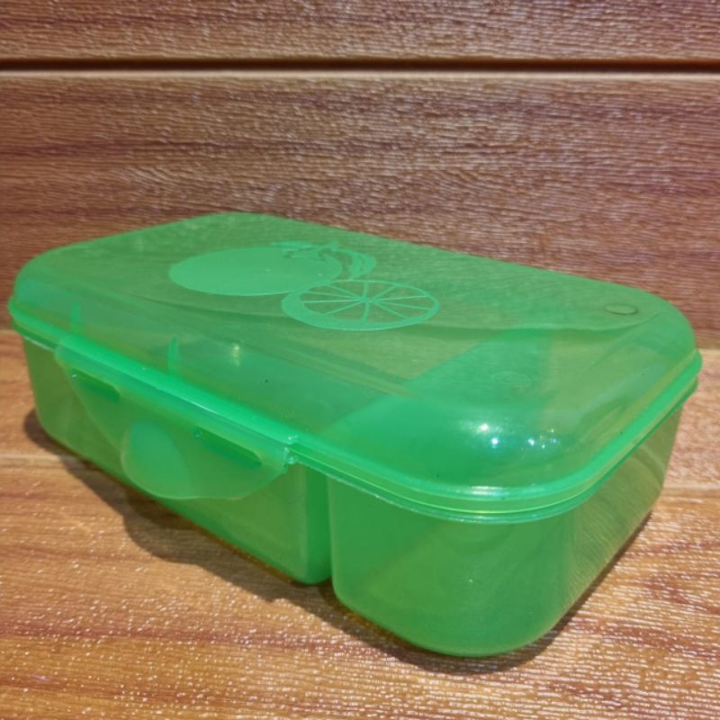 Lunch Box Pamela / Tempat Makan Sekat 2 / Lunch Box Warna Murah / Tempat Bekal