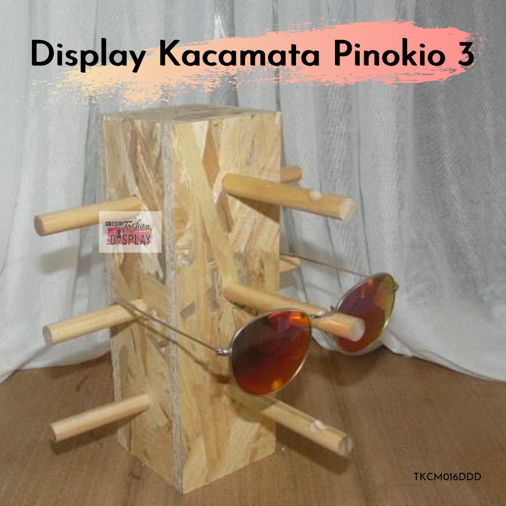 Display Kacamata Kayu Premium Stand Pajangan Kacamata Pria Wanita Rak Aksesoris Kacamata (BH)