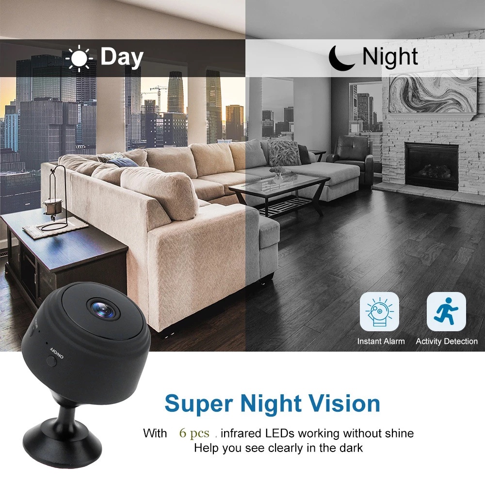 TOOL Spy A9 Wireless Mini IP Camera WiFi HD 1080P Smart CCTV Wireless Kamera IR Cam IP KAMERA PENGINTAI MINI