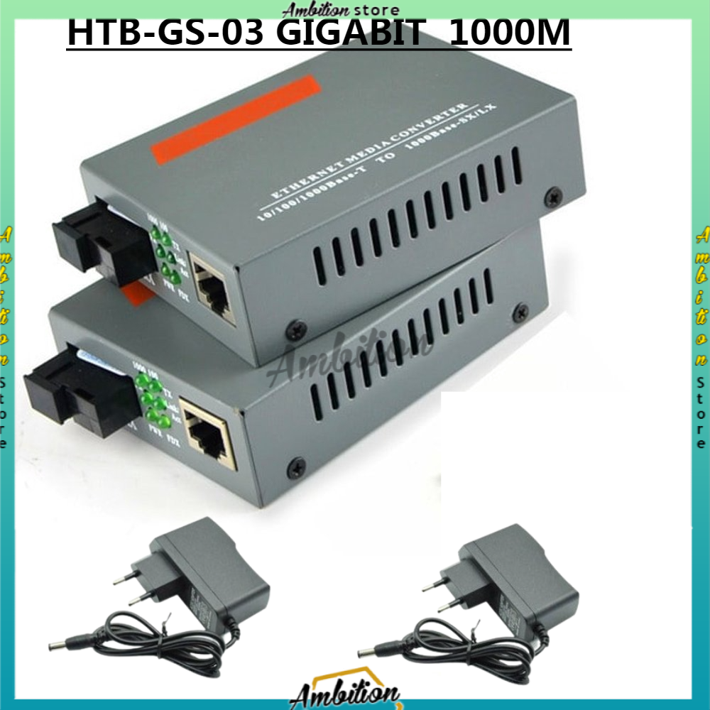 sepasang 1000Mbps htb-gs-03 A / B NETLINK Gigabit 1000Mbps Fiber Optical Media Converter