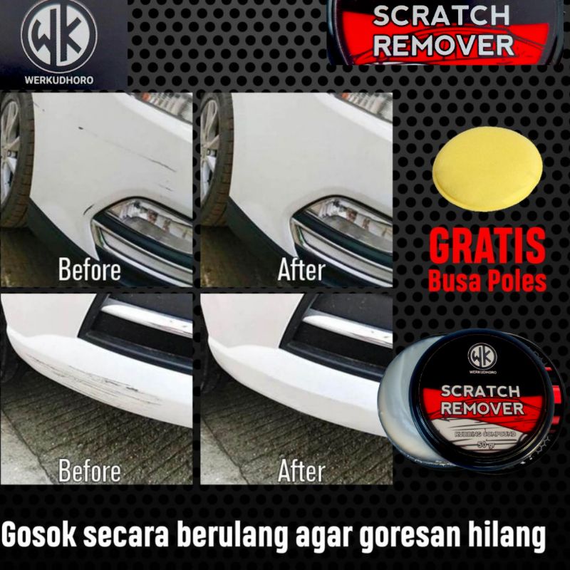 scratch Remover rubbing compound kompon poles body mobil motor helm semua warna