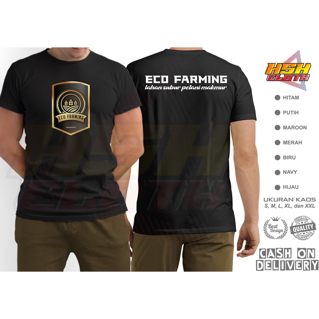 Baju Kaos Distro Eco Farming Special Edition Perusahaan Bisa Custom - HSHCloth