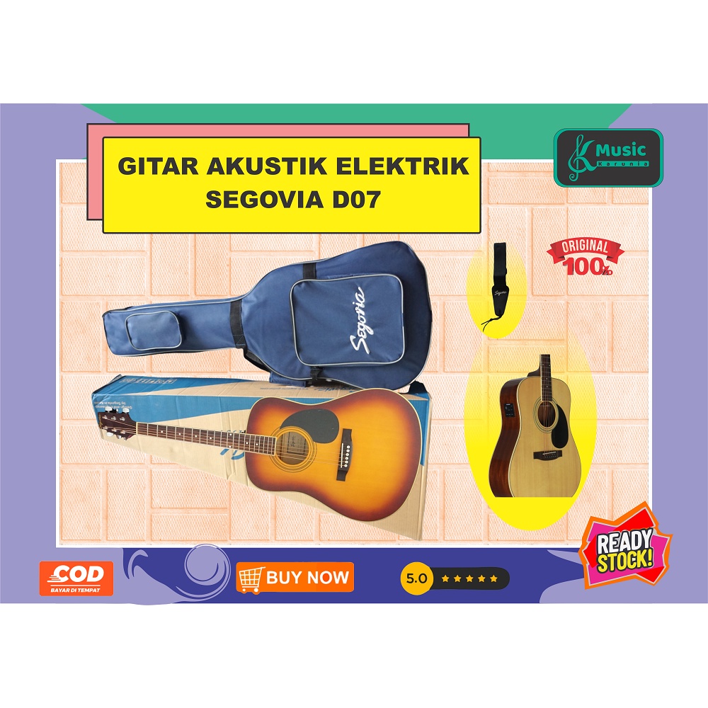 [ketemu*offline dtoko* spesial pricee] Akustik Elektrik Gitar Segovia D07 D-07 D 07 Preamp Fishman I