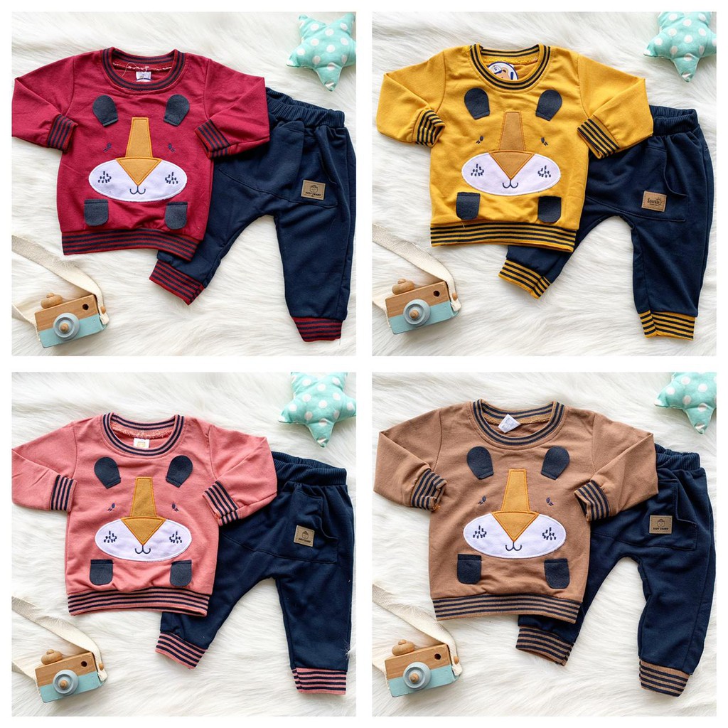 GROSIR CUTE MOUSE SWEATER SET(pink habis-sisa kuning dan putih)